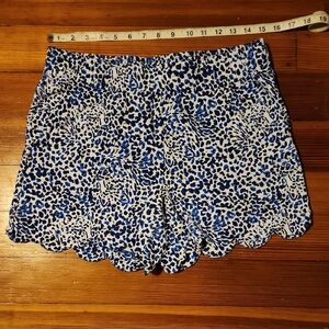 Lilly Pulitzer High Waist Blue and White Shorts
